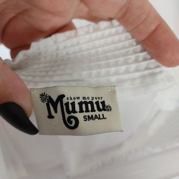 Show Me Your Mumu Hacienda White Maxi Dress Women' - Picture 8 of 9